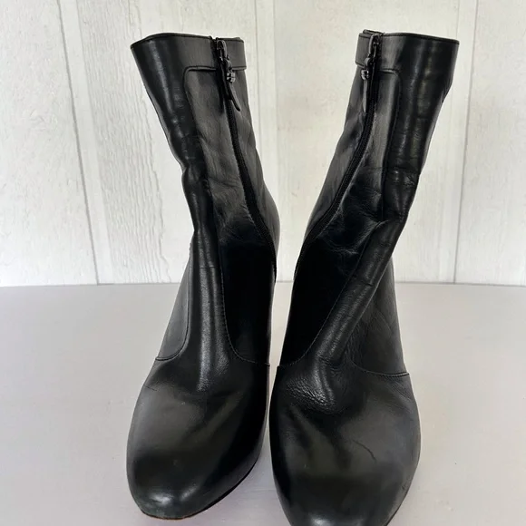 VIA SPIGA BLACK LEATHER BOOTS SIZE 8.5 - Picture 3 of 16